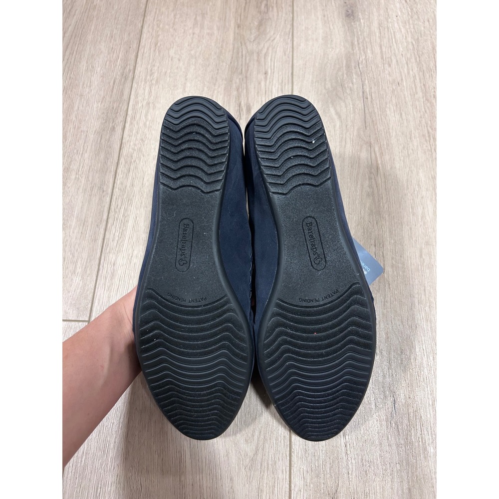 Baretraps Norma Navy Blue Posture+ Ballet Flats Womens 9.5M Pleated Wedge NEW - Picture 6 of 8